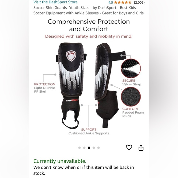 Soccer Shin Guards Youth S with Ankle Sleeves. DashSport - Picture 10 of 10